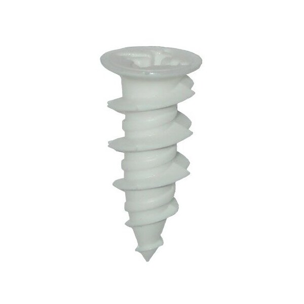 Screw Anchor, 1-1/2" L, Nylon, 100 PK